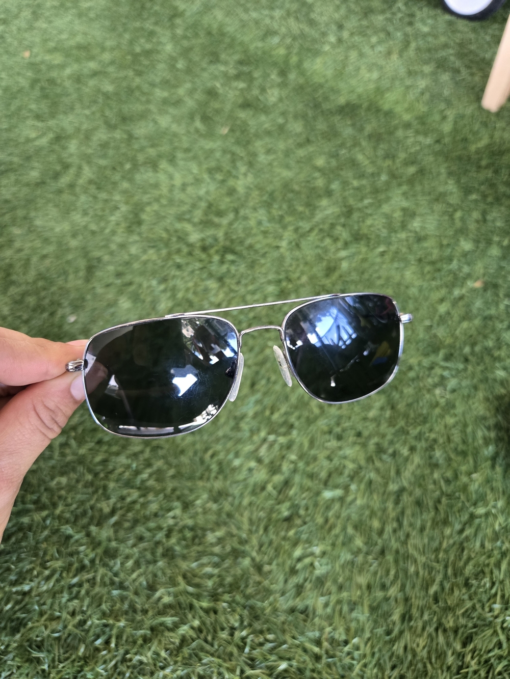 Vintage Safilo Elasta metal square aviator/navigator sunglasses.